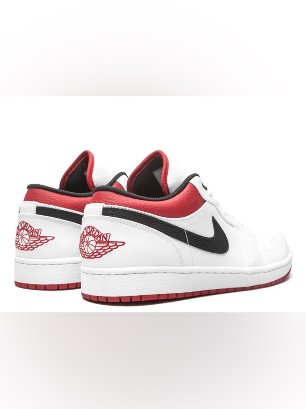 Air Jordan 1 Low 'White University Red Black' (2020) with box NO INSOLES size 10